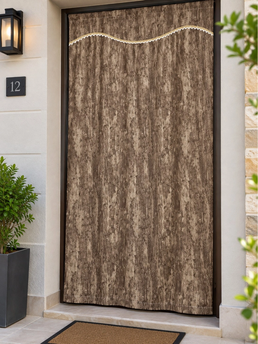 Rideau de porte Velours / Daim