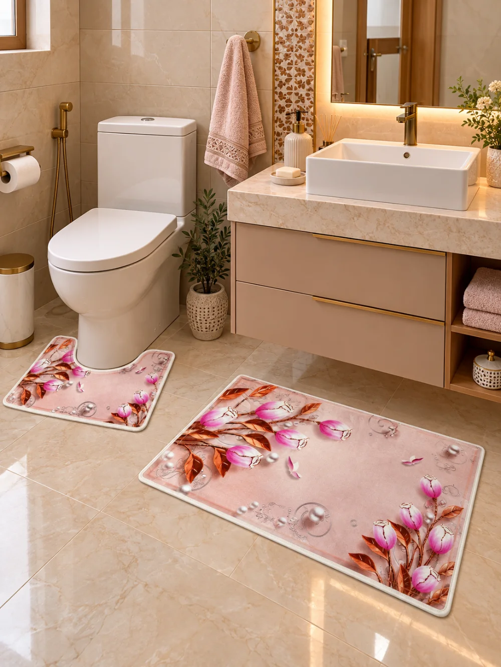 Tapis Salle de Bain 2 Pièces