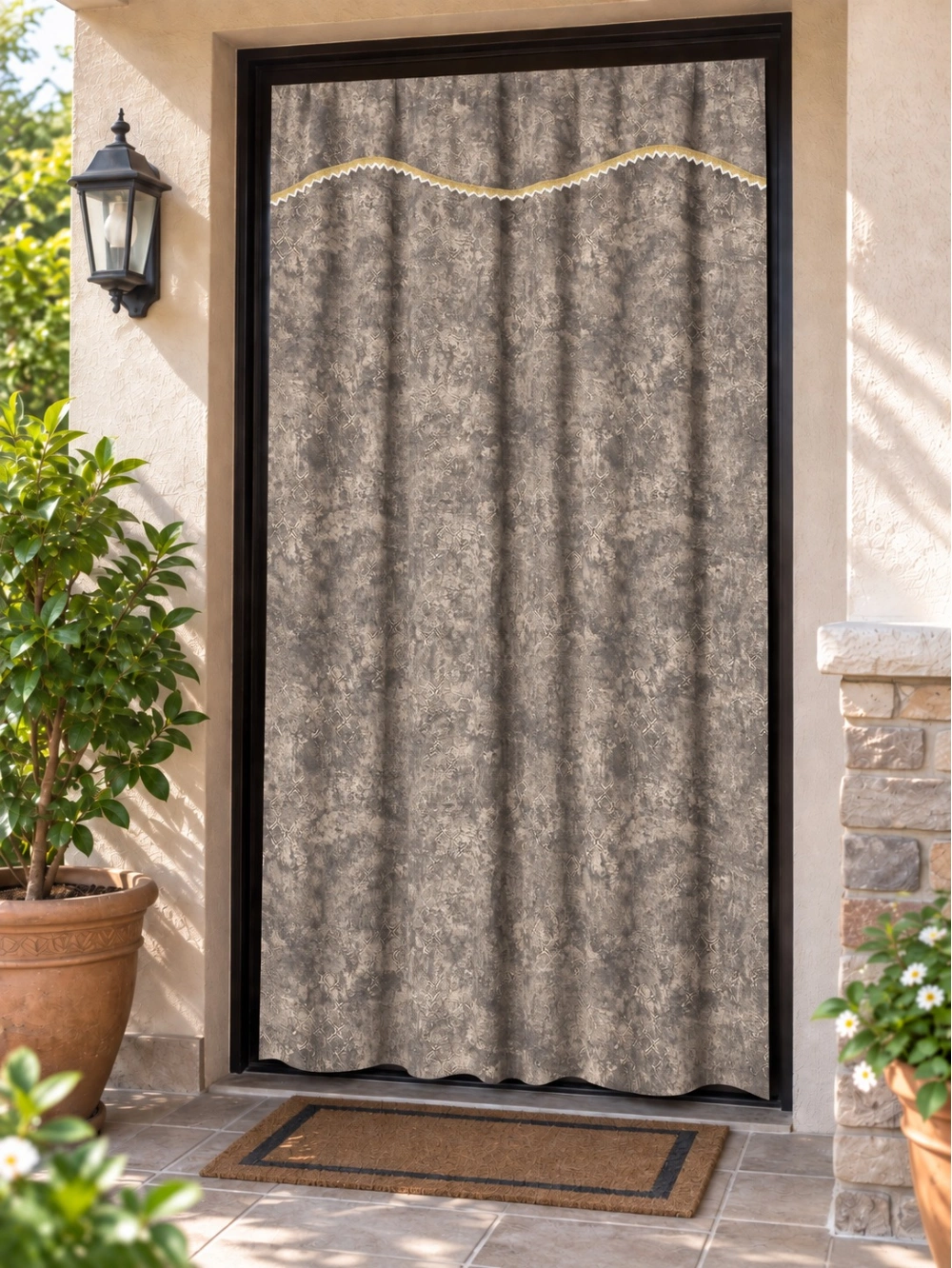 Rideau de porte Velours / Daim