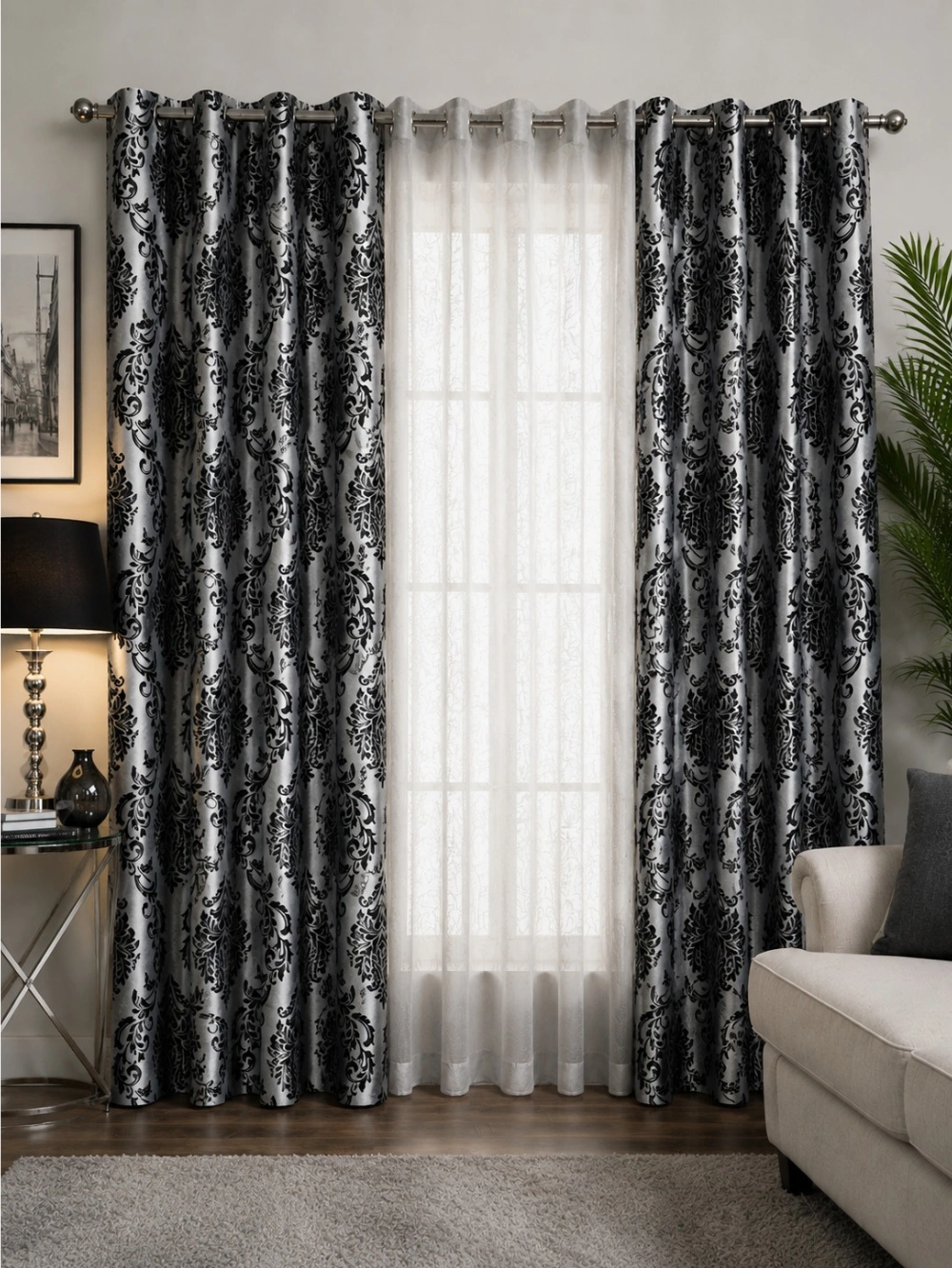 Rideau Velours Silver
