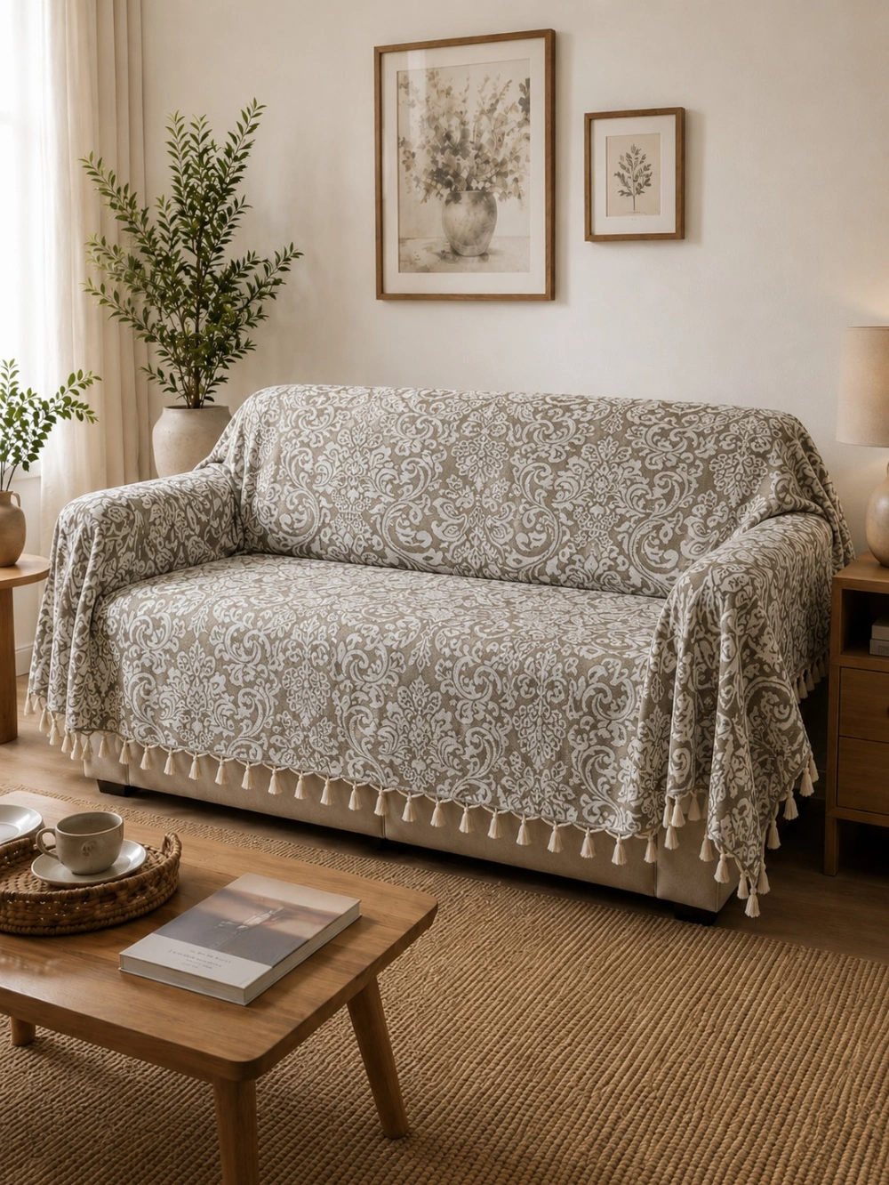 Jeté de canapé Jacquard