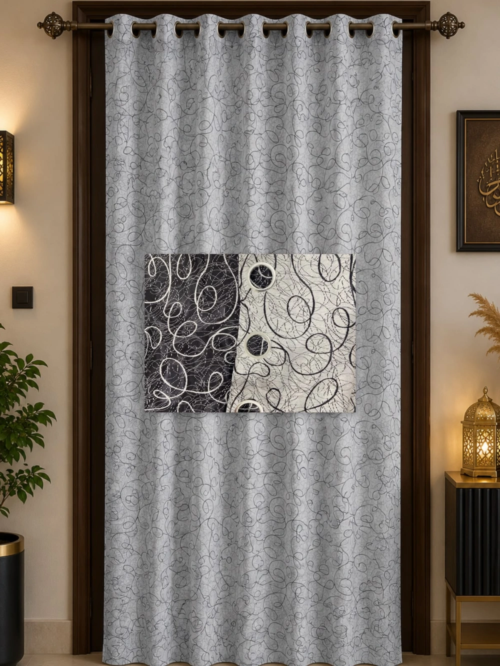 Rideau de porte velours