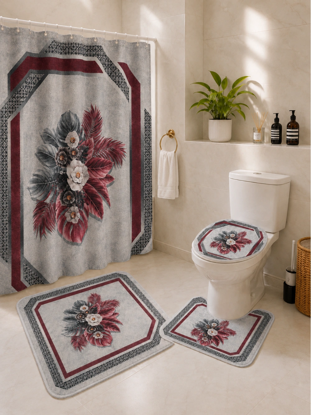 Set de Salle de Bain 4 Pièces